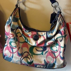MULTI COLORED COACH BAG
